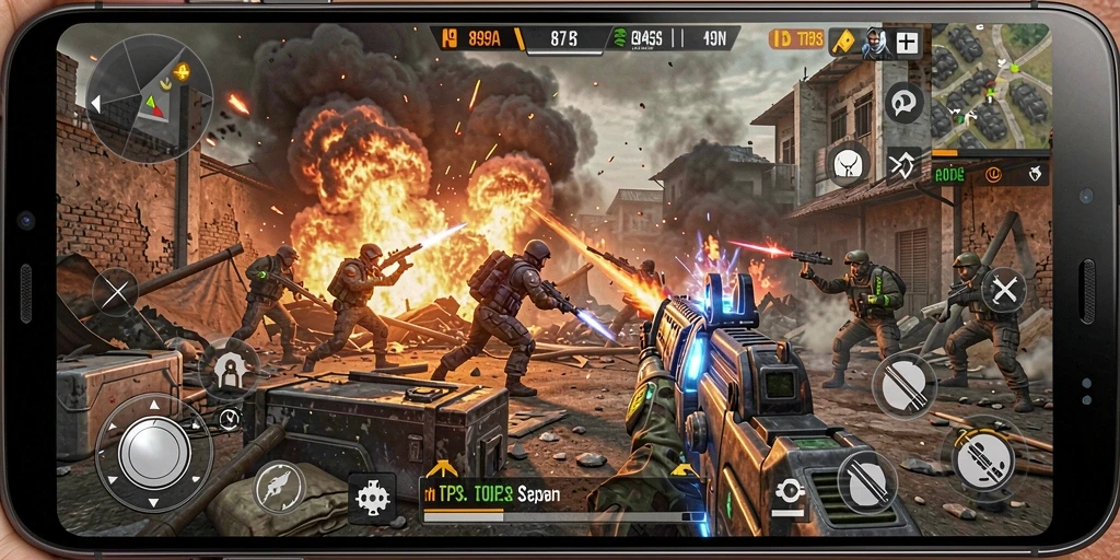 Tangkapan layar gameplay seru dari 898A yang menunjukkan aksi pertempuran intens.