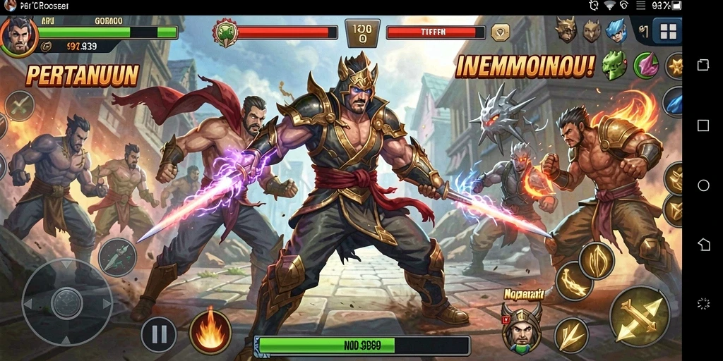 Tampilan gameplay seru dan pertarungan hebat di 9939.