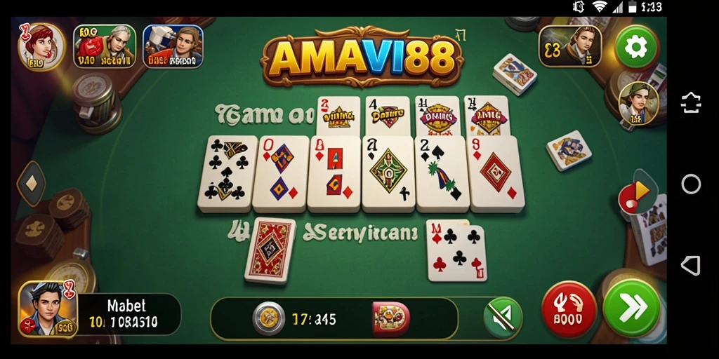 Tangkapan layar gameplay seru dalam AMAVI88 yang menunjukkan aksi Domino.