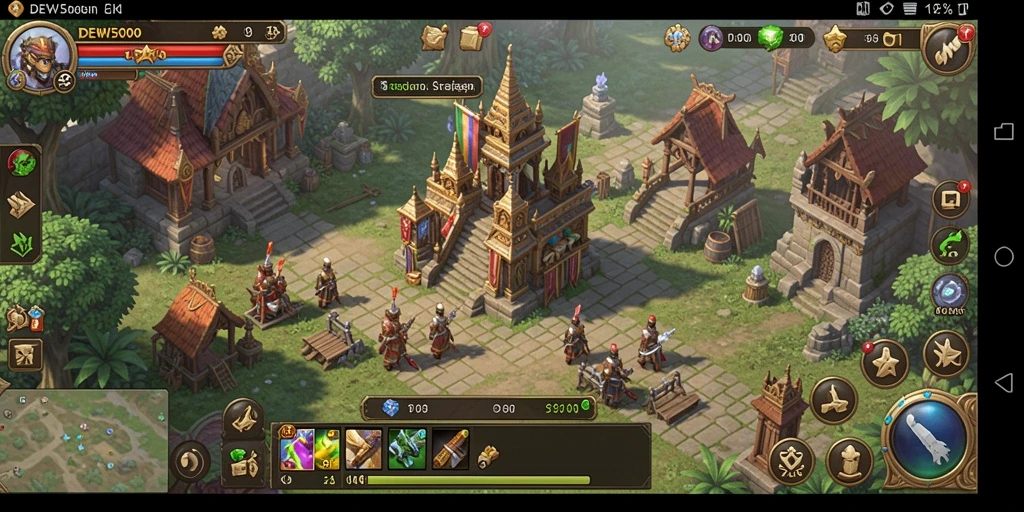 Tampilan gameplay DEWI5000 yang penuh strategi dan manajemen.