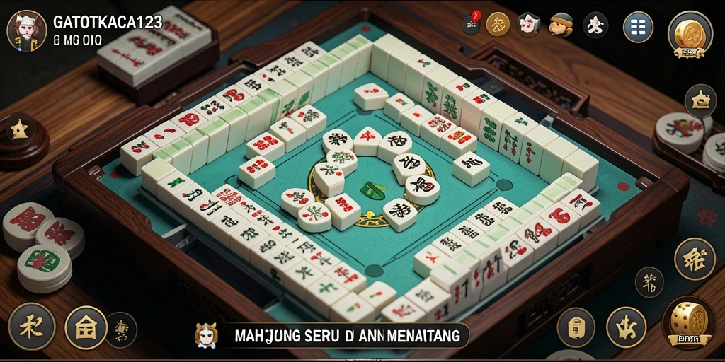 Tampilan utama GATOTKACA123 dengan ubin Mahjong dan gameplay menarik.