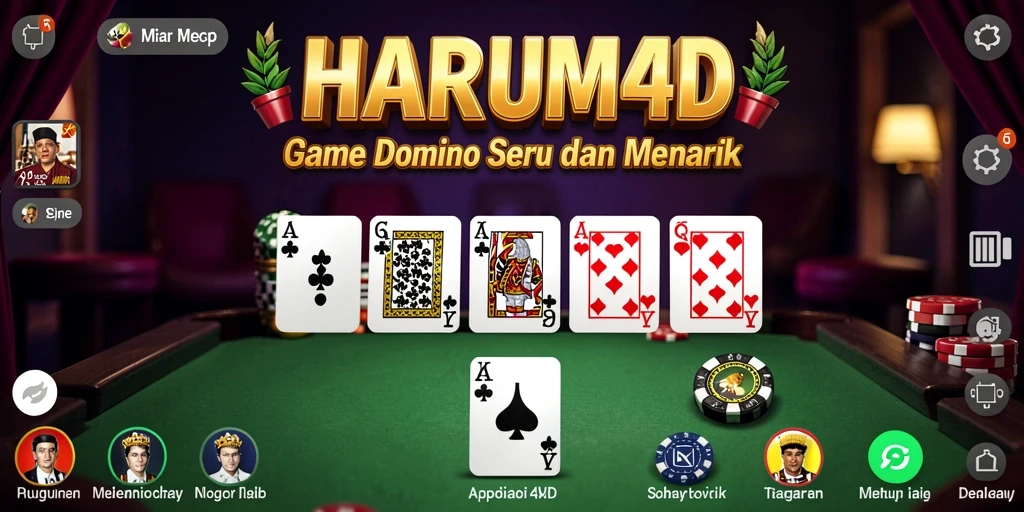 Screenshot gameplay HARUM4D dengan aksi Domino yang seru.