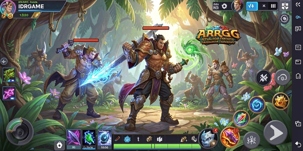 Screenshot gameplay <strong>IDRGAME</strong> menunjukkan pertarungan seru dan dinamis.