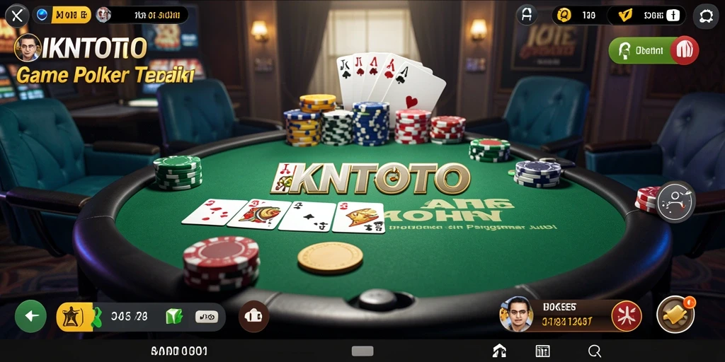 Tampilan utama IKNTOTO menampilkan gameplay poker yang mendebarkan.