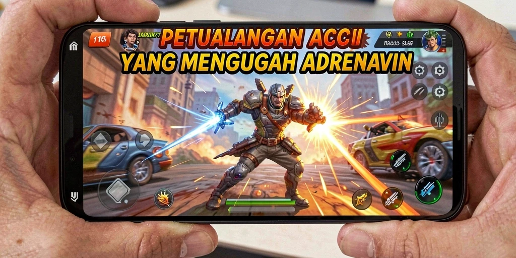 Tampilan gameplay intens dan menarik dari JARUM77.