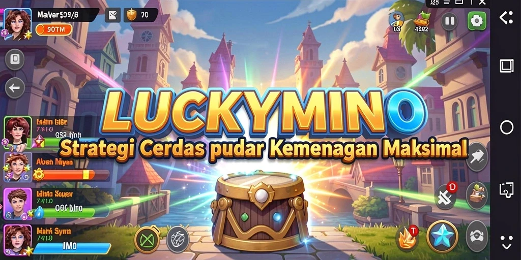 Tampilan gameplay menarik yang menampilkan berbagai strategi dalam LUCKYMINO.