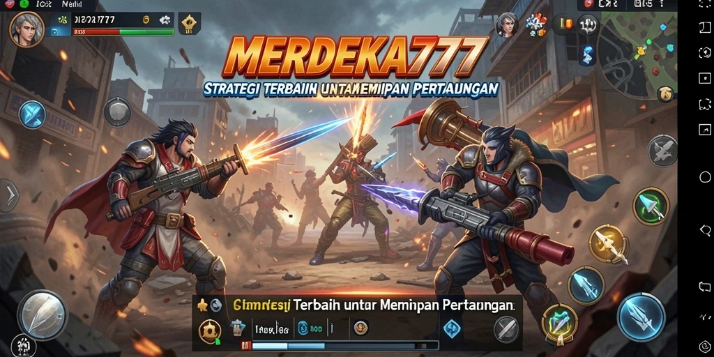 Gameplay MERDEKA777 menunjukkan pertempuran strategis yang intens dan kolaboratif.