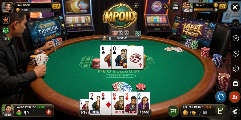 Tampilan menarik dari gameplay Poker MPOID yang mengasyikkan.
