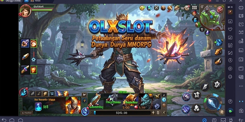 Gameplay OLXSLOT menampilkan pertarungan dinamis dan karakter yang beragam.