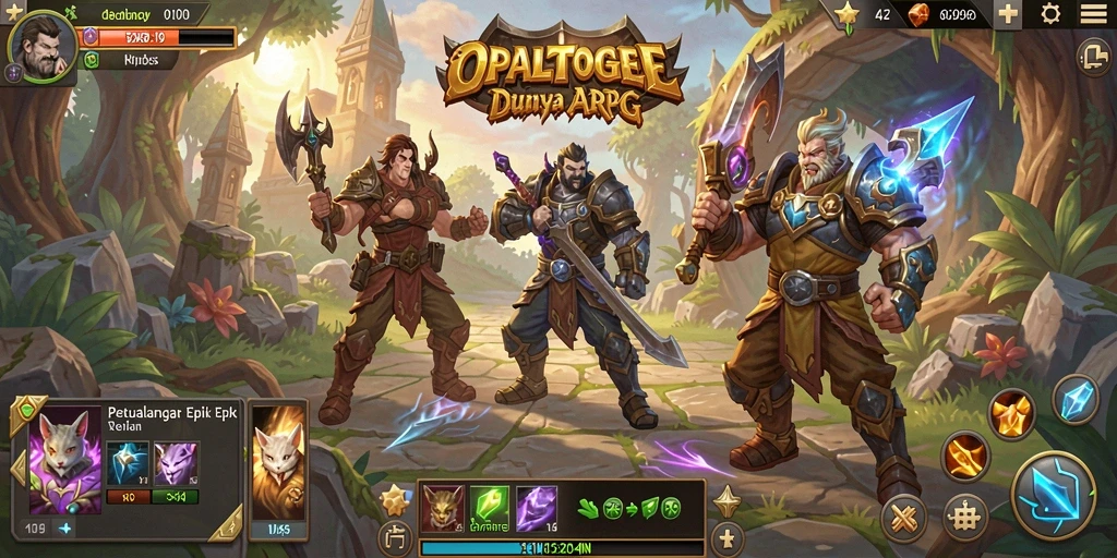 Screenshot gameplay OPALTOGEL menampilkan aksi seru dalam petualangan ARPG.
