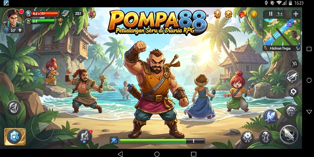 Tampilan gameplay seru di dunia RPG yang menakjubkan.