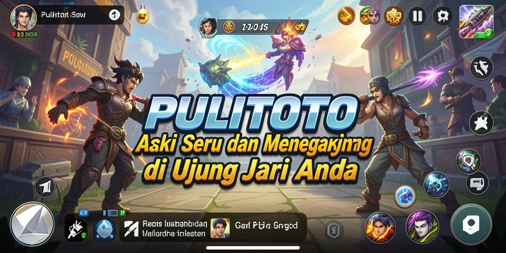 Screenshot gameplay PULITOTO menampilkan pertempuran yang intens dan mendebarkan.