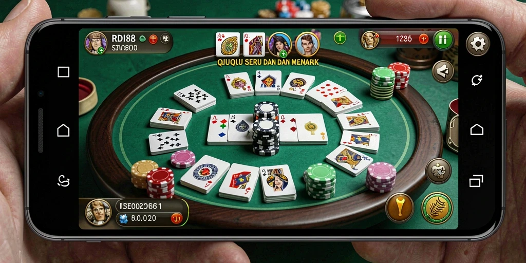 Screenshot utama RDI88 menampilkan gameplay QiuQiu yang seru.