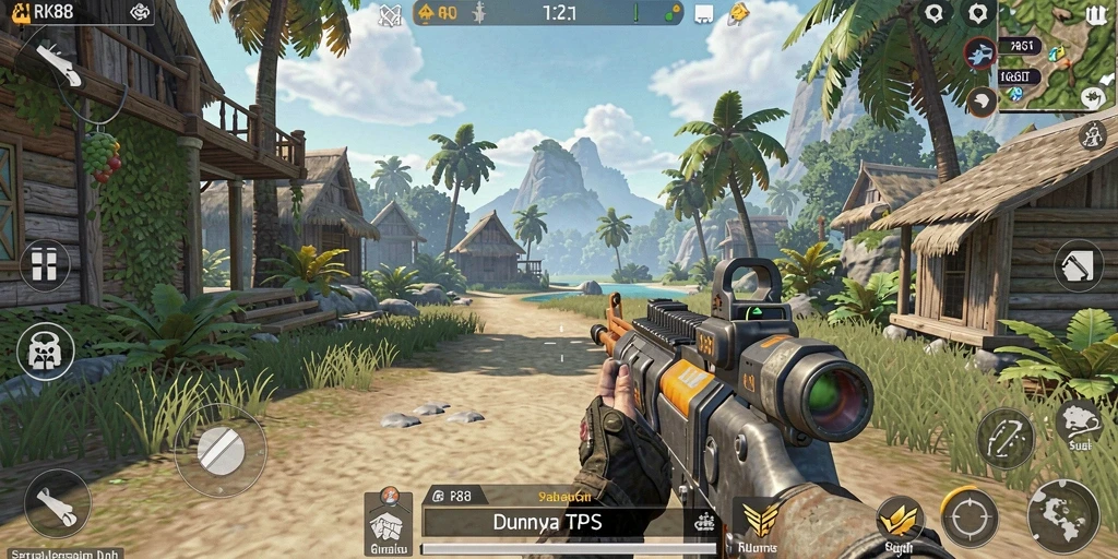 Tampilan gameplay seru dalam dunia TPS yang menantang.