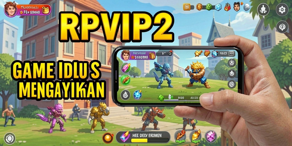 Tampilan gameplay menampilkan karakter dan sistem pengumpulan sumber daya.