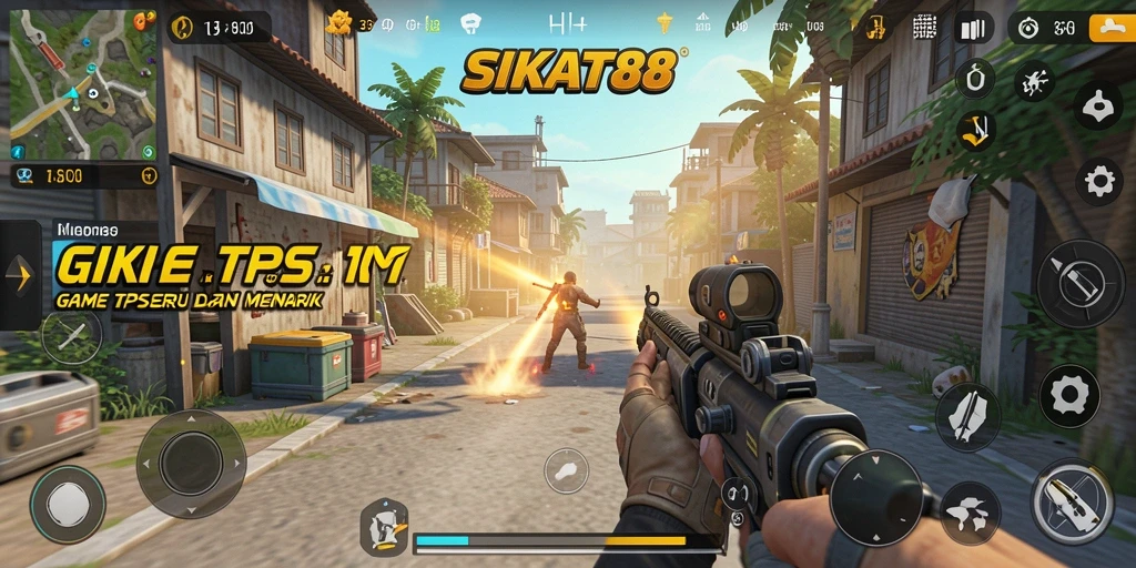 Tampilan gameplay SIKAT88 dengan aksi tembak-menembak seru.