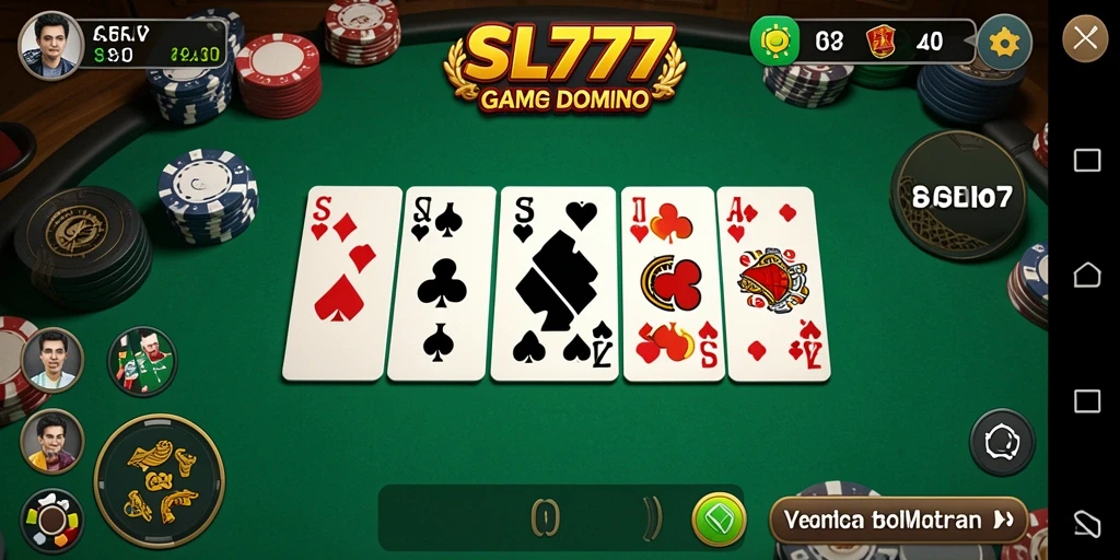 Tampilan gameplay menarik dari SL777 dalam bermain Domino.
