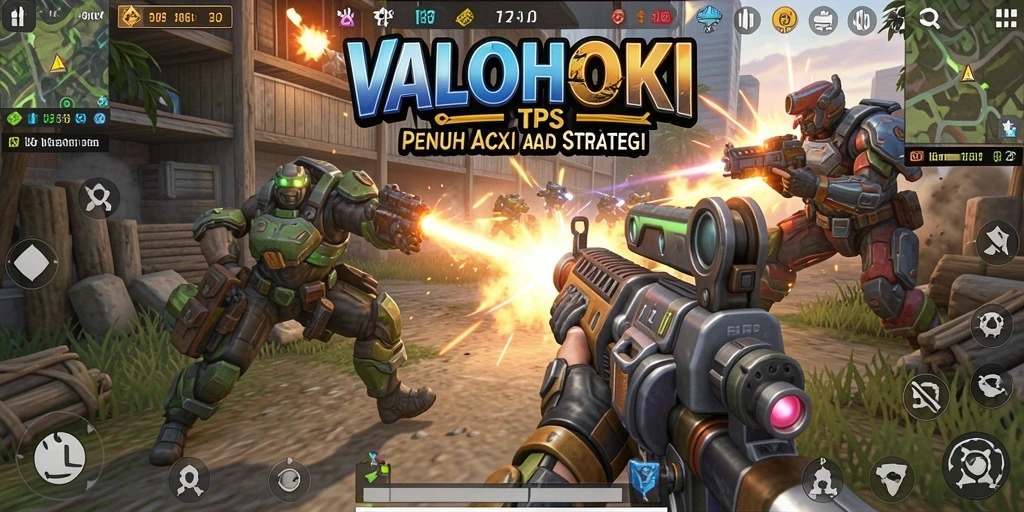 Gambaran utama gameplay VALOHOKI yang penuh aksi dan strategi.